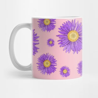 aster flower pattern Mug